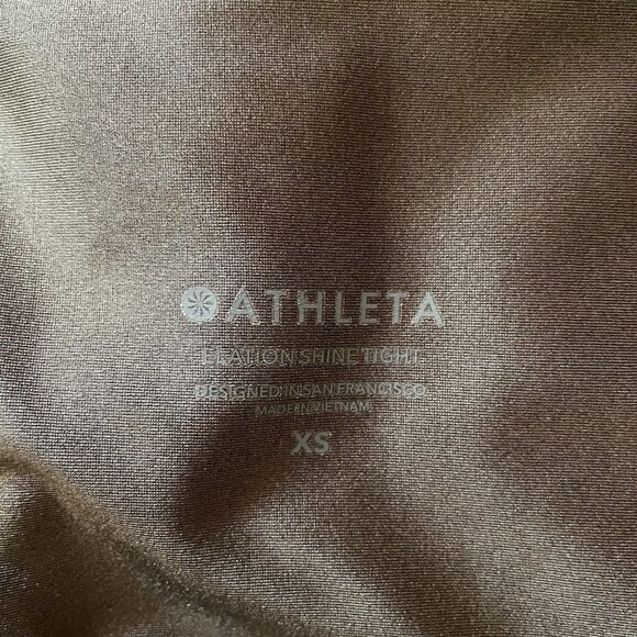 Athleta Women XS Coffee House Stretch Ultra High Rise Elation Shine Tight - Picture 10 of 12
